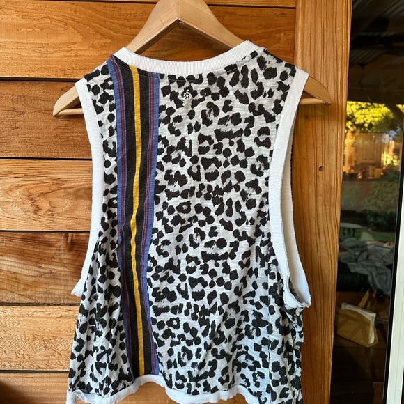 Free People Movement Printed Love Tank Leopard Black Combo, size L - Picture 4 of 6